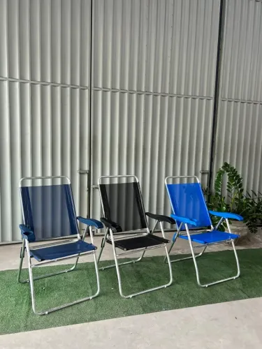 Cadeira de Praia Alta Reclinável 4 Pos