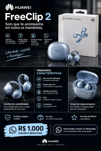 Huawei FreeClip 2 ? NOVO E LACRADO