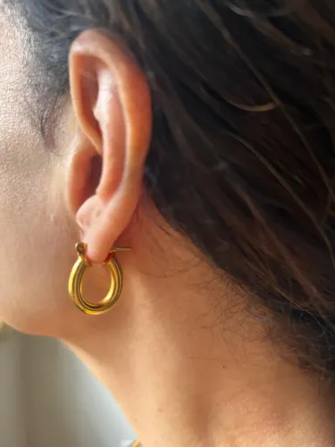 Brinco argola dourado