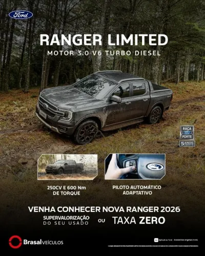 Ford Ranger Limited+ 3.0 V6 4X4 CD TB DIE AUT 2026
