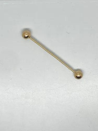 PIRCENG RETO 40MM EM OURO 18K 750 BOLA 3MM 