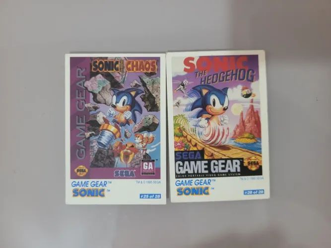 2 cards sonic game gear