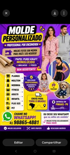 Molde personalizado profissional 