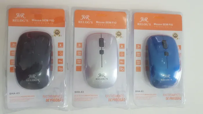 Mouse sem fio Relog's Azul e Vermelho Novo Promoção