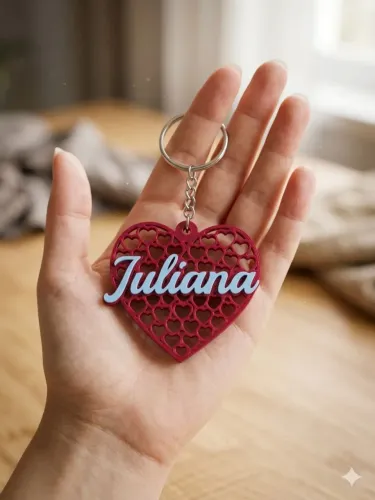 Chaveiro Coração personalizado com nome . 