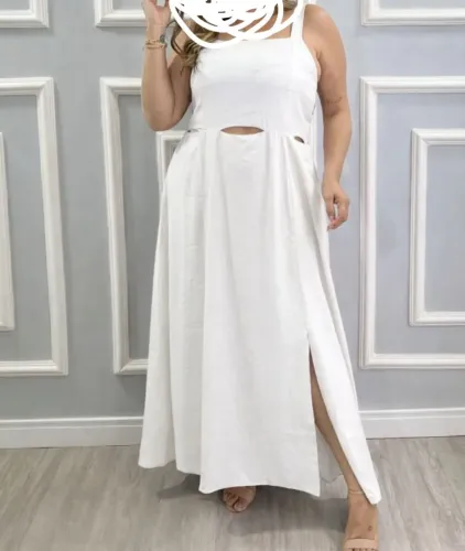 Vestido plus size branco 