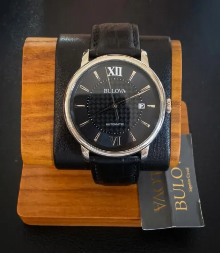 Relógio Bulova Hudson Classic Preto Automático Novo