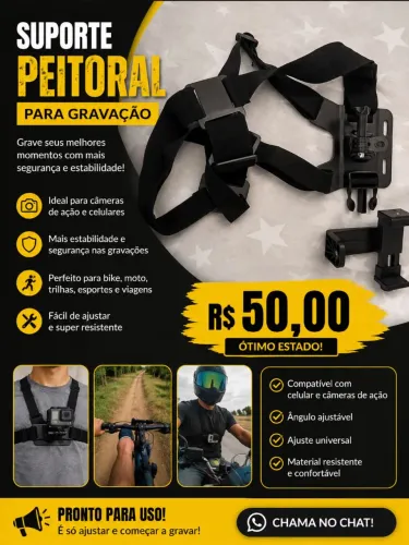 Suporte Peitoral para Gravação - R$ 50
