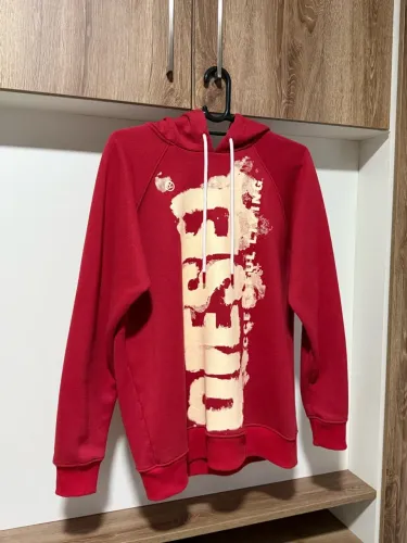 Casaco Moletom Diesel Vermelho Com Estampa.