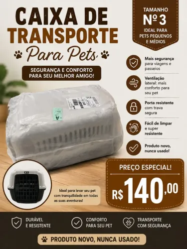 Vendo uma caixa de transporte para petes número 3