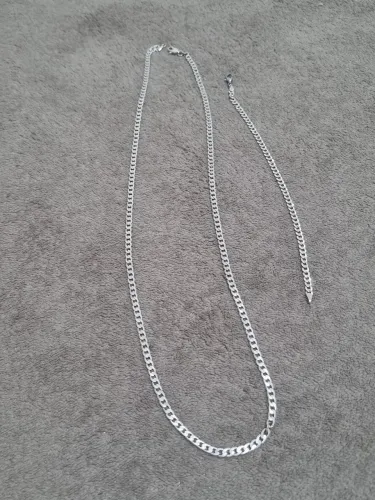 Kit pulseira e cordão de prata
