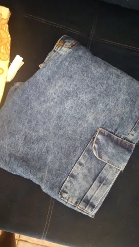 Calça jeans cargo