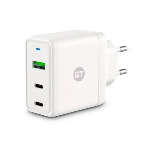 Carregador Goldentec GaN 2 USB-C 65W 1 USB 30W Frete Grátis