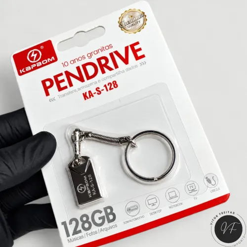 Pen drive 128GB Kapbom | Entrega Grátis em VCA