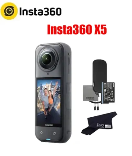 Insta360 X5 com carregador externo 8k 360°