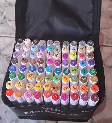 lançamento marcadores Wenshu ponta brush (pincel) 80 cores