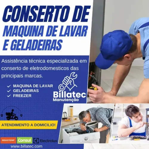 CONSERTO DE GELADEIRA E MAQUINA DE LAVAR A DOMICILIO