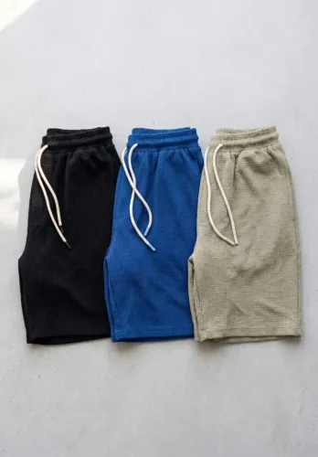 Bermuda Masculina Texturizada Com Cordão Casual Resortwear