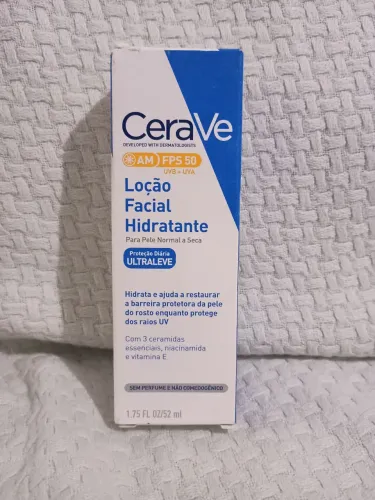 Loção facial hidratante cerave fps 50