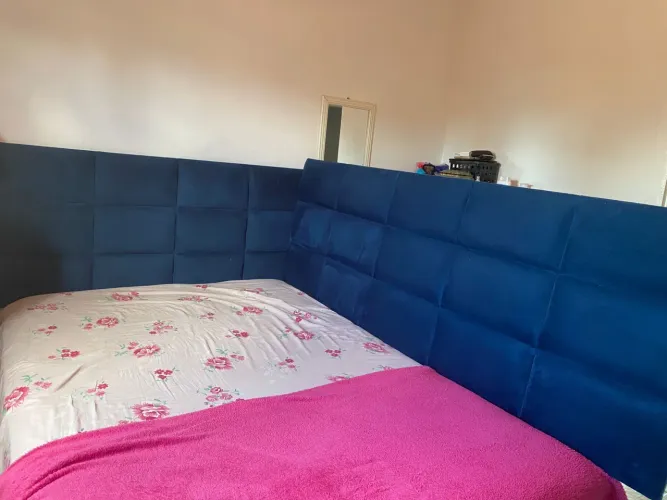 2 Cabeceiras Estofadas Azul ? R$450