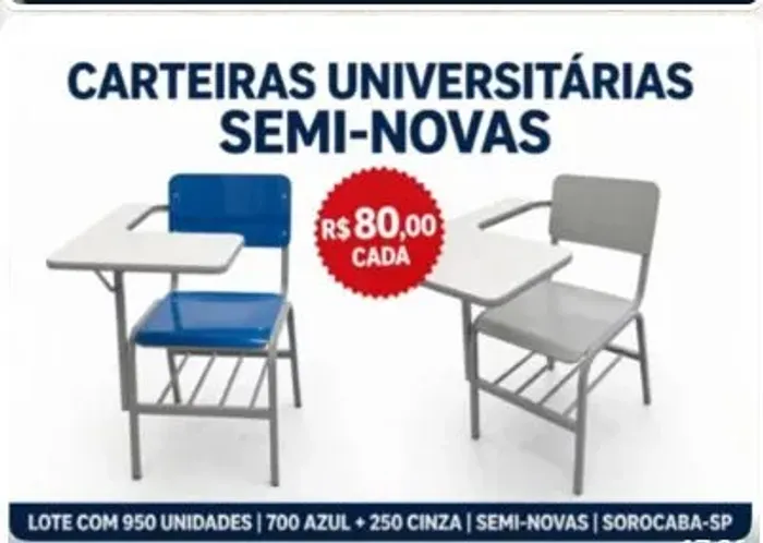 Carteiras Universitárias Semi-novas
