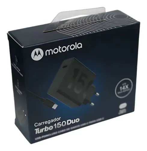 Carregador Motorola 150w Turbo duo