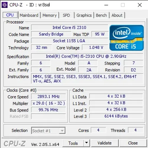 i5 2310 2 geração Funcionando 