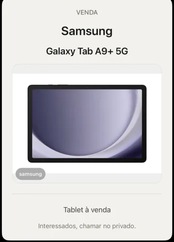 Tablet galaxy a9+ 5G