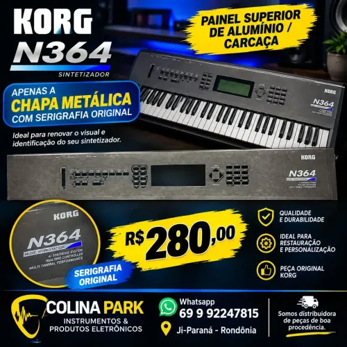 Painel Superior De Alumínio Carcaça Sintetizador Korg 364
