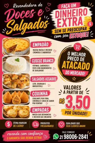 SEJA REVENDEDOR DE DOCES E SALGADOS