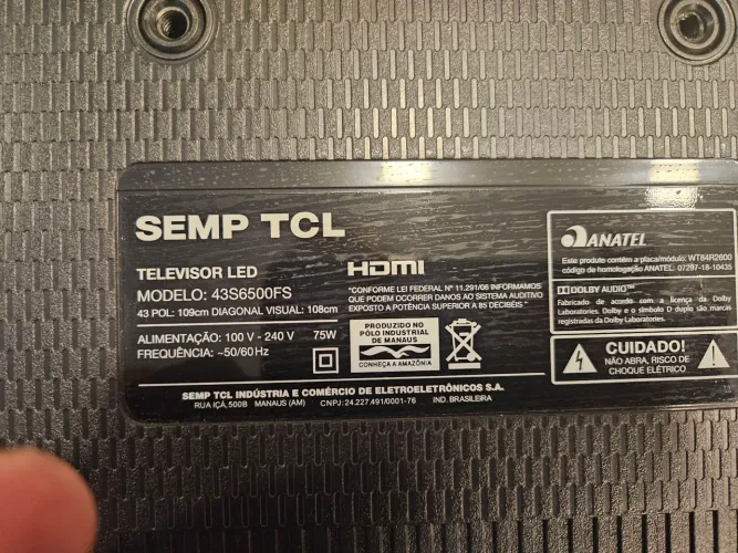 TV SEMP TCL 43S6500FS