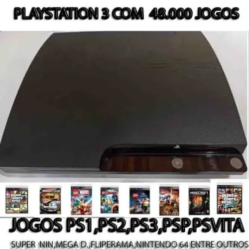 playstation 3 tunado com 48.000 jogos