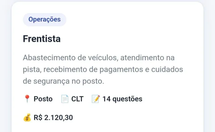 Frentista de posto