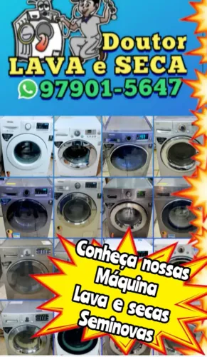 LAVA E SECA SEMINOVAS COM GARANTIA, ENTREGA GRÁTIS*! TOTALMENTE FUNCIONANDO MUITAS !
