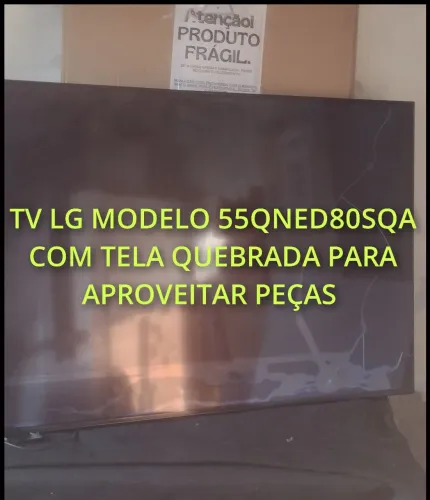 TV LG 55QNED80SQA C/TELA QUEBRADA 