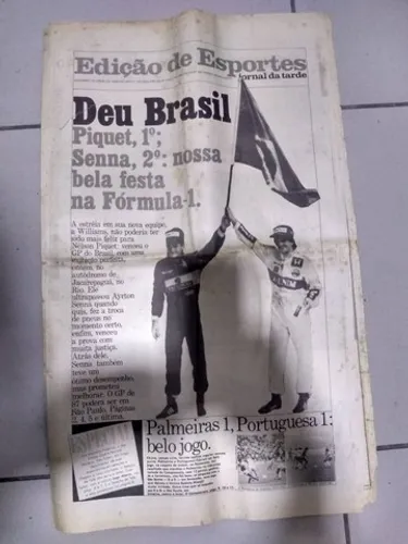 Piquet / Senna - Jornal Da Tarde - 1986