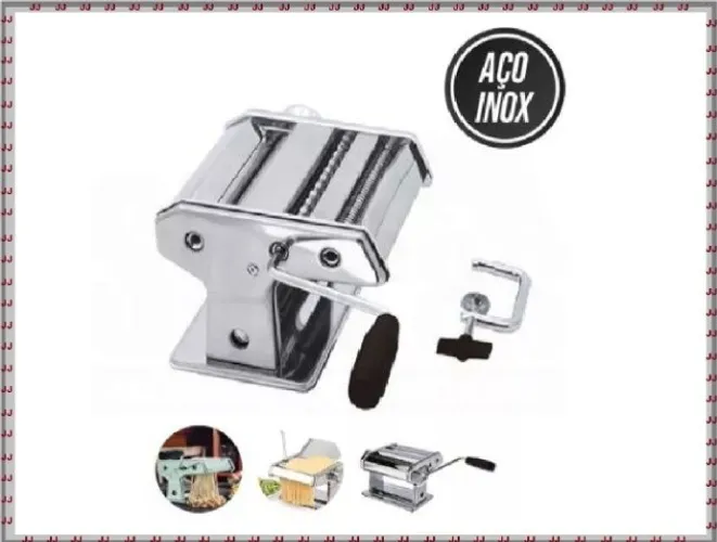 Máquina De Fazer Macarrão Caseiro 3 Tipos De Massa