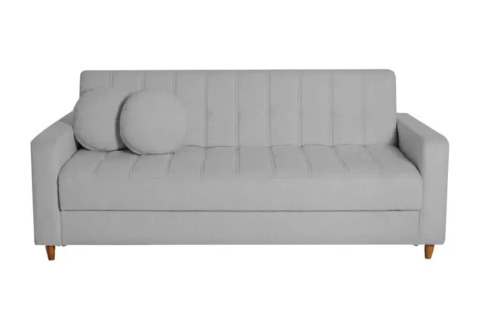 Sofá Cama Báu  220cm Velusoft Cinza r65