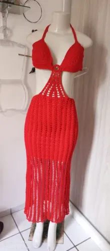 Vestido de crochê 
