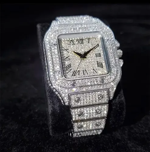 Relógio ice Cartier Cravejado