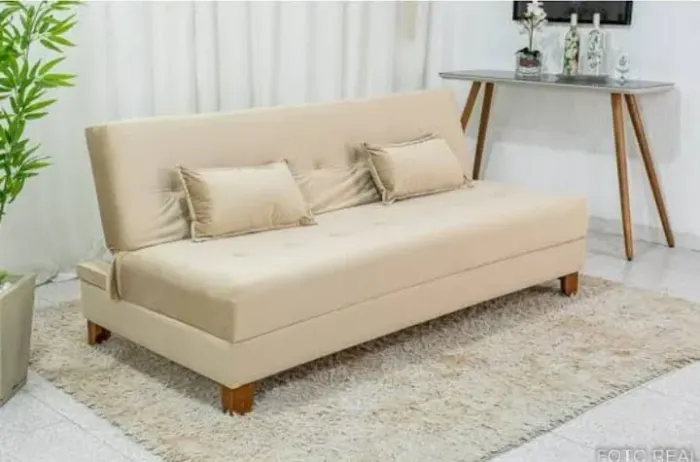 Sofa Cama Arpoador Bege. Entrega Imediata!