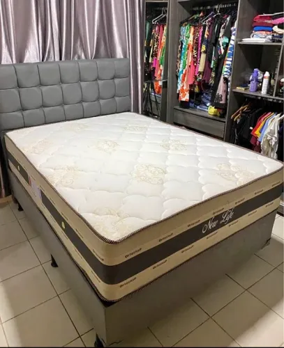Cama box suporte e colchão (novo) brinde
