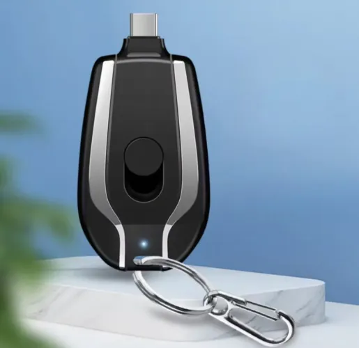 Chaveiro Carregador De Emergência Portátil Bateria Celular. 