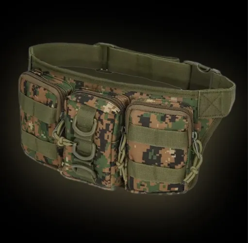 Bolsa/Pochete de Cintura Militar Camuflada