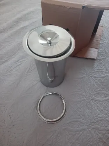 Lixeira sobrepor de Aço Inox Para Cozinha