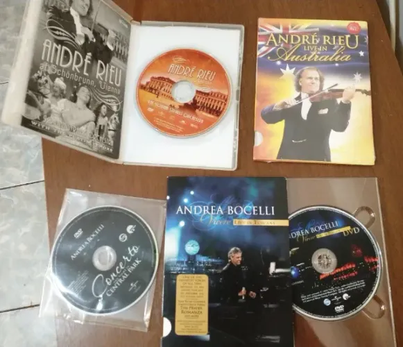 lote 4 dvds Andre Rieu E Andrea Bocceli originais 1 lacrado