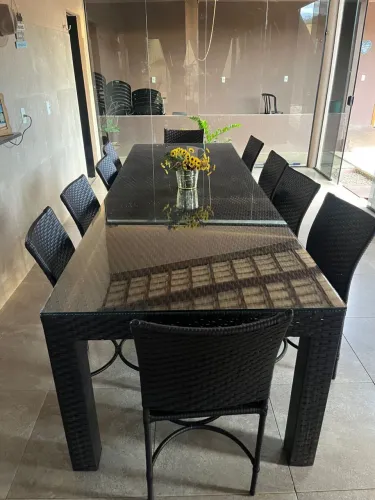 Kit mesa de jantar na fibra