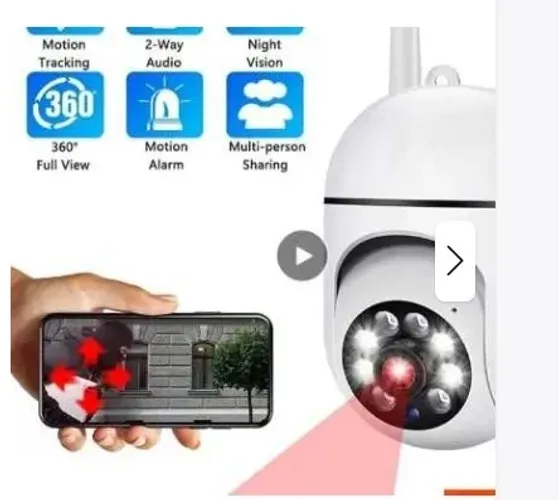 Câmera Visão Noturna Wifi 360 Graus