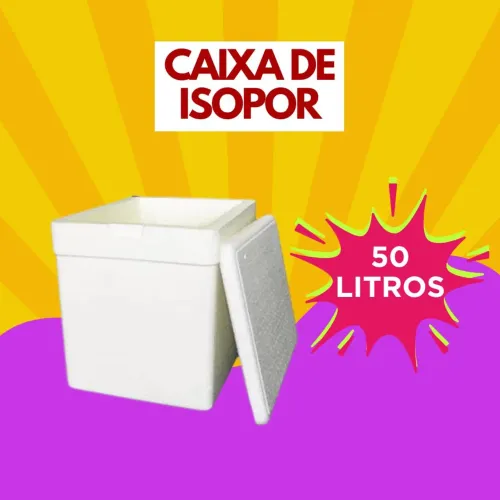 Caixa termica  de Isopor 50 Litros - Nova
