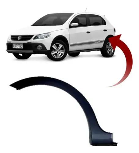 Moldura Para-lama Traseiro Direito Gol Rallye 2009-2016 - 5U68535049B9.